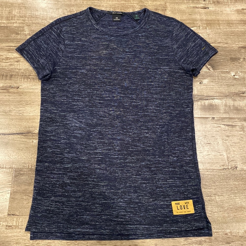 Scotch & Soda Heathered Indigo Long Tee